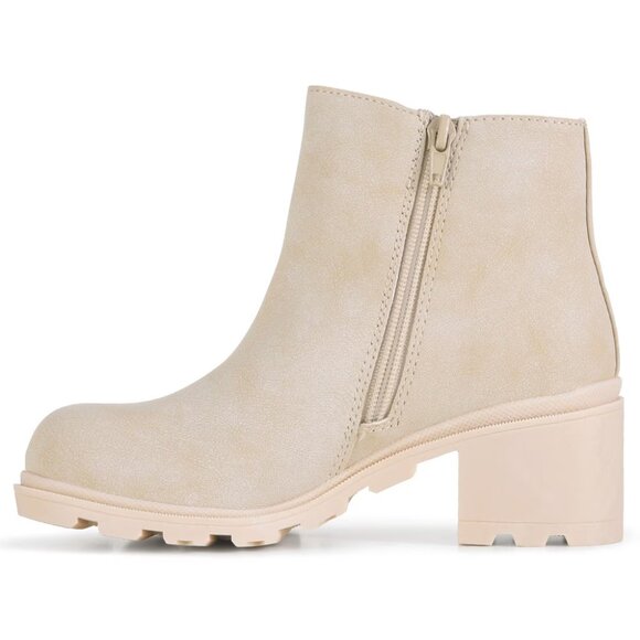 Jellypop Kids Girls Taylar Block Heel Booties Tan Size 3M - Picture 3 of 12